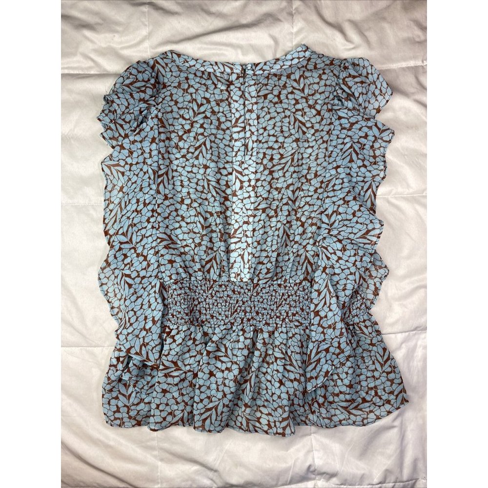 Anthropologie Feather Bone Flutter Ruffle Top Xl - image 5